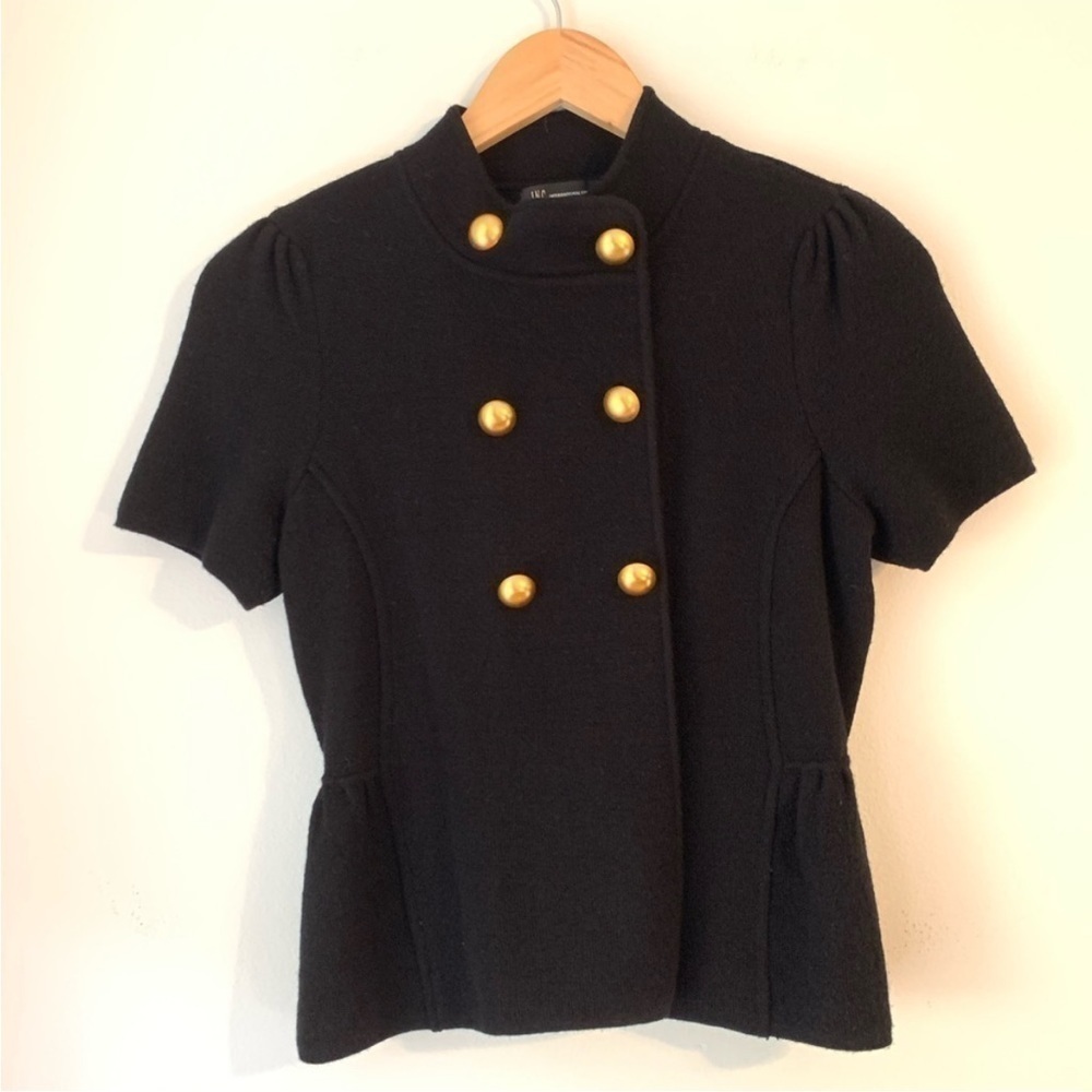 INC International Concepts Black 100% Merino Wool Sz M